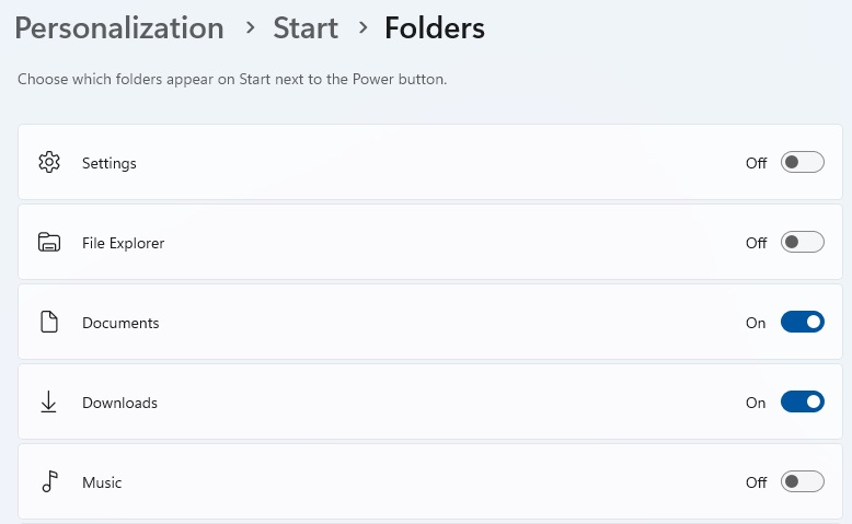 select folders